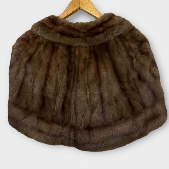 Wincrest Furs For Winkelman's Vintage 50s Brown Mink Capelet Shrug Coat One Size - Picture 2 of 15